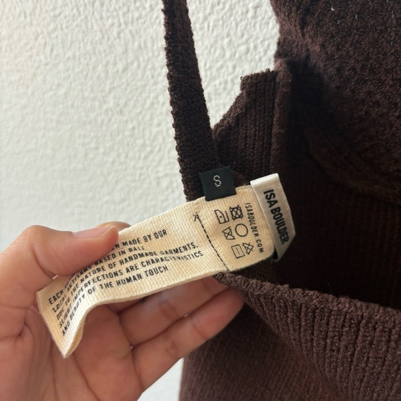 ISA boulder chocolate brown knit tank top - Picture 4 of 4